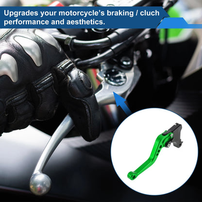 Short Brake Clutch Levers for BMW F650GS (2008–2012) Green 1 Pair