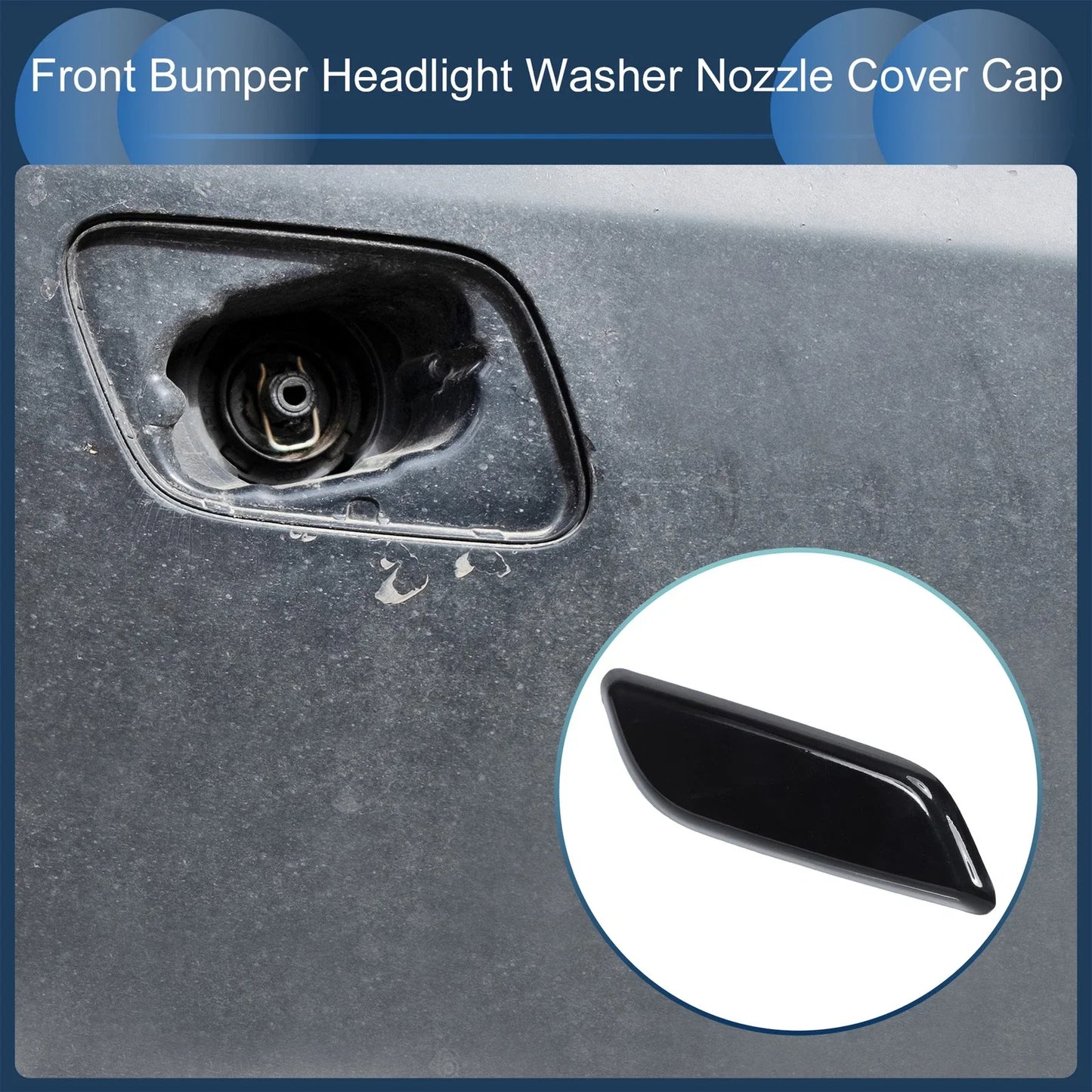 Front Right Washer Nozzle Cover for Honda Accord VIII 2011-2013 Black 1 x