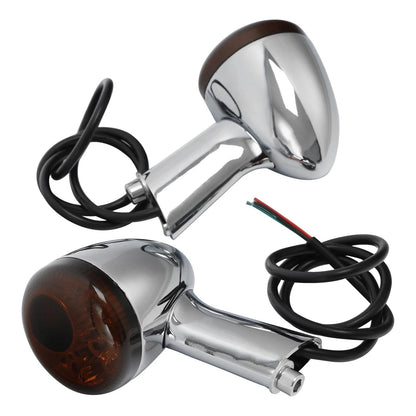 Chrome LED Rear Turn Signal Lights for Harley Sportster 883 XL1200 (1992-Up)