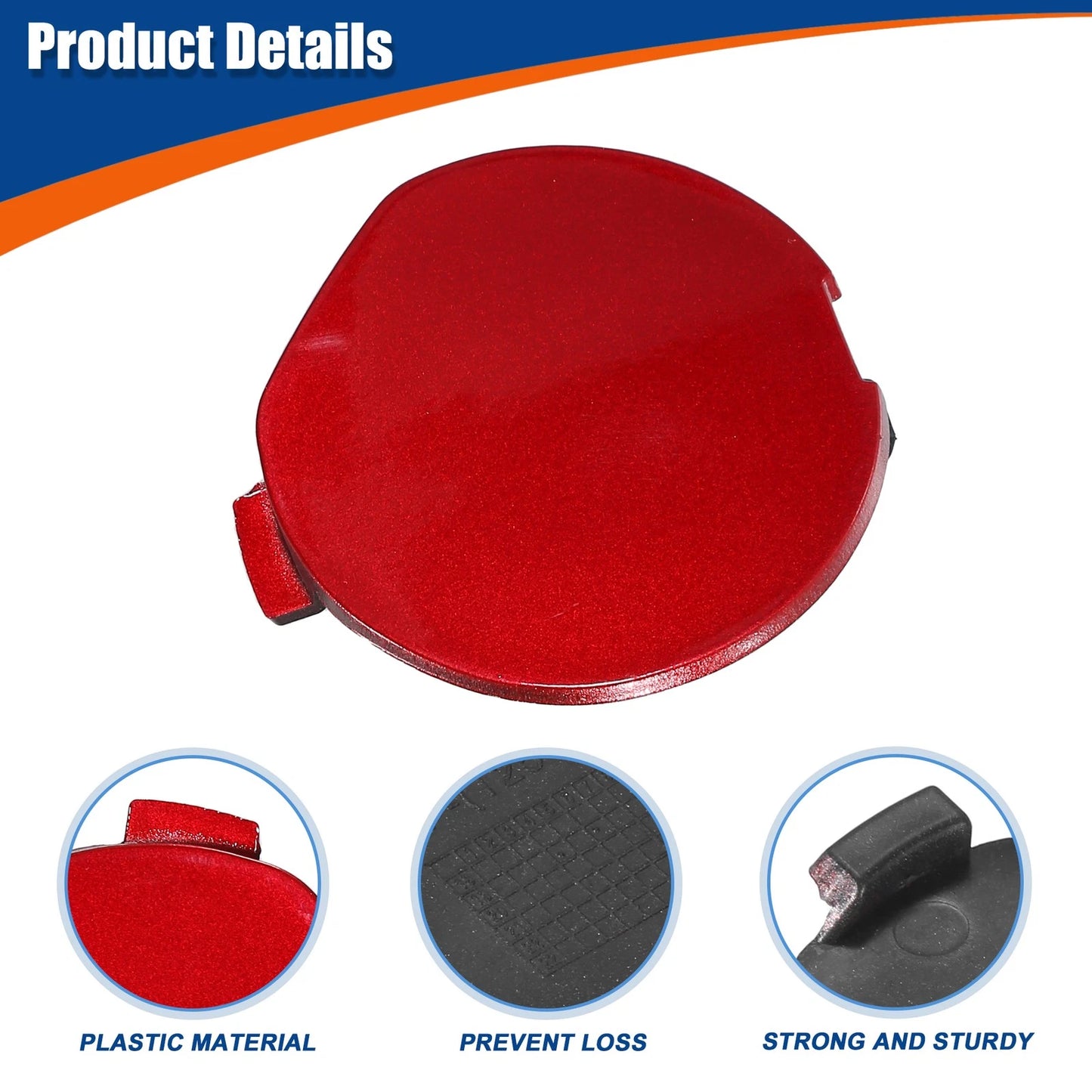 Tow Hook Cover for Mazda 6 Atenza (2018–2021) No.GW6T50A11AA Red