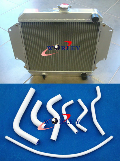 Aluminum Radiator with Blue Hoses for Suzuki Sierra (1981–1996)