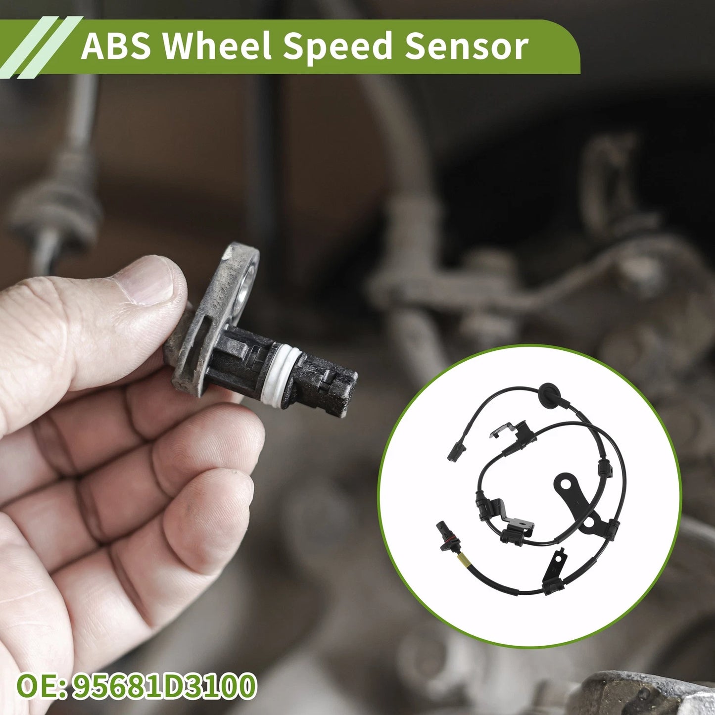 ABS Wheel Speed Sensor No. 95681D3100 for Hyundai Tucson (2015–2020)