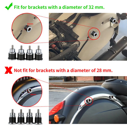 Quick Release Saddlebag Backrest Spools for Indian Chieftain (2014-2024)