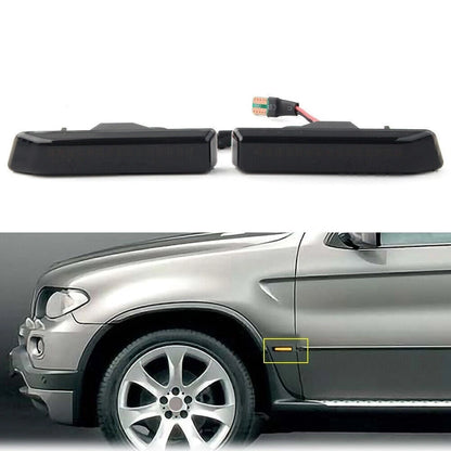 2X Dynamic LED Side Marker Turn Signal Light for BMW E36 3-Series (1997–1999) / X5 E53