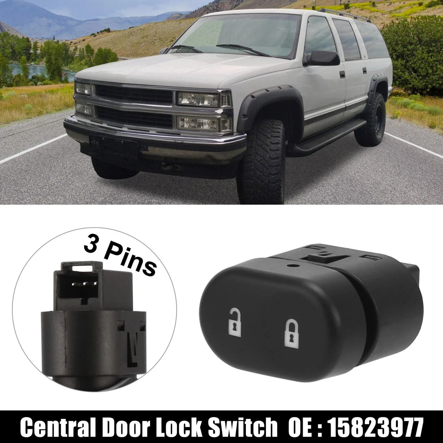 DC 12V Car Central Door Lock Switch Button for Chevrolet Malibu (2013-2015)