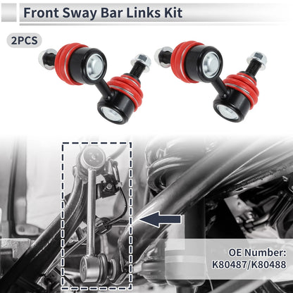 Set of 2 Front Stabilizer Bar Links for Acura RSX (2002–2006) No.K80487/K80488