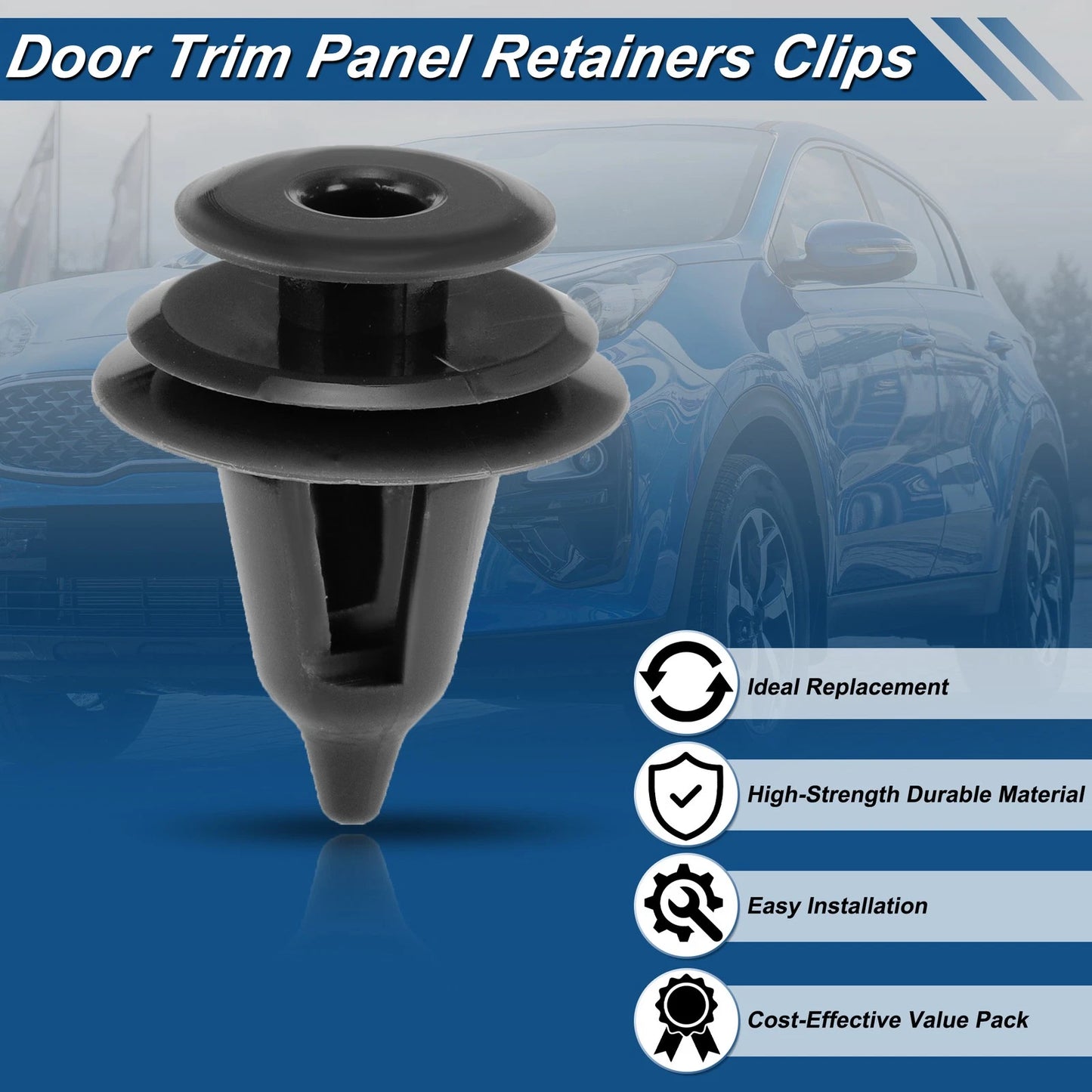 Set of 50 Door Trim Clips for Lexus ES300 (1992–2001) No. 6777112040 Plastic Gray