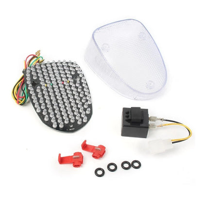 Clear LED Tail Light Brake Turn Signal Lamp for Yamaha V-Star