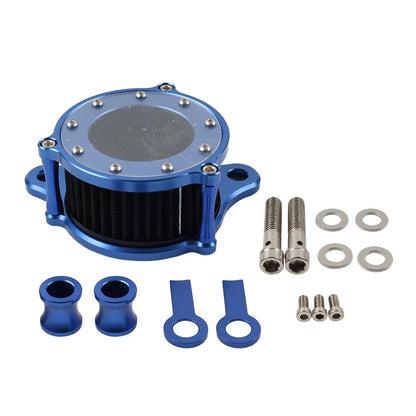 Air Cleaner Intake Filter Kit for Harley Sportster XL883 XL1200 (1991–2022) Black Blue