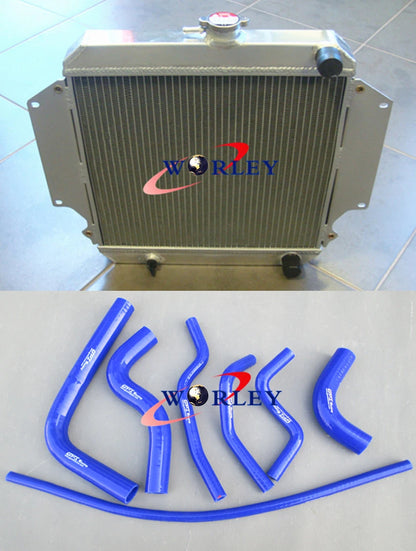 Aluminum Radiator with Blue Hoses for Suzuki Sierra (1981–1996)