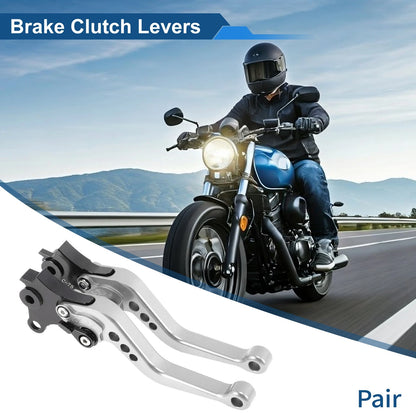 Adjustable Short Brake Clutch Levers for BMW R Nine T (2014–2016) Silver Tone