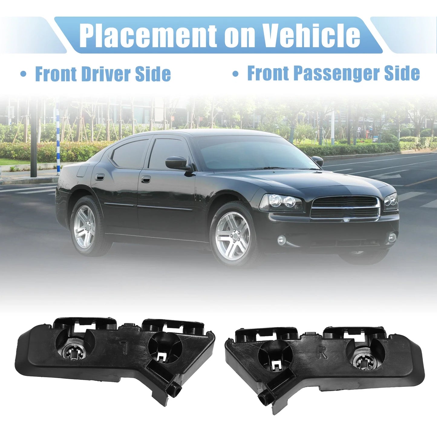 Front Bumper Brackets 2 x for Dodge Charger (2011-2014)