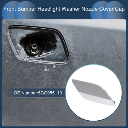 Front Right Washer Nozzle Cover Cap for VW Golf MK7 (2013–2016) Silver Tone