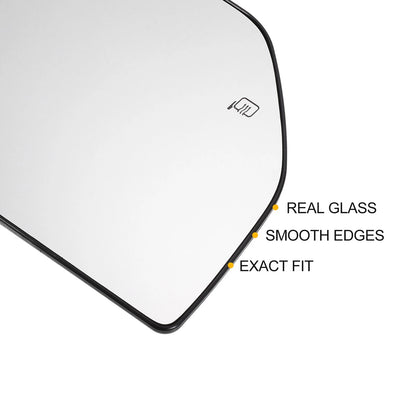 Right Side Heated White Mirror Glass for Ford F150 F250 F350 F450 (2004–2023)
