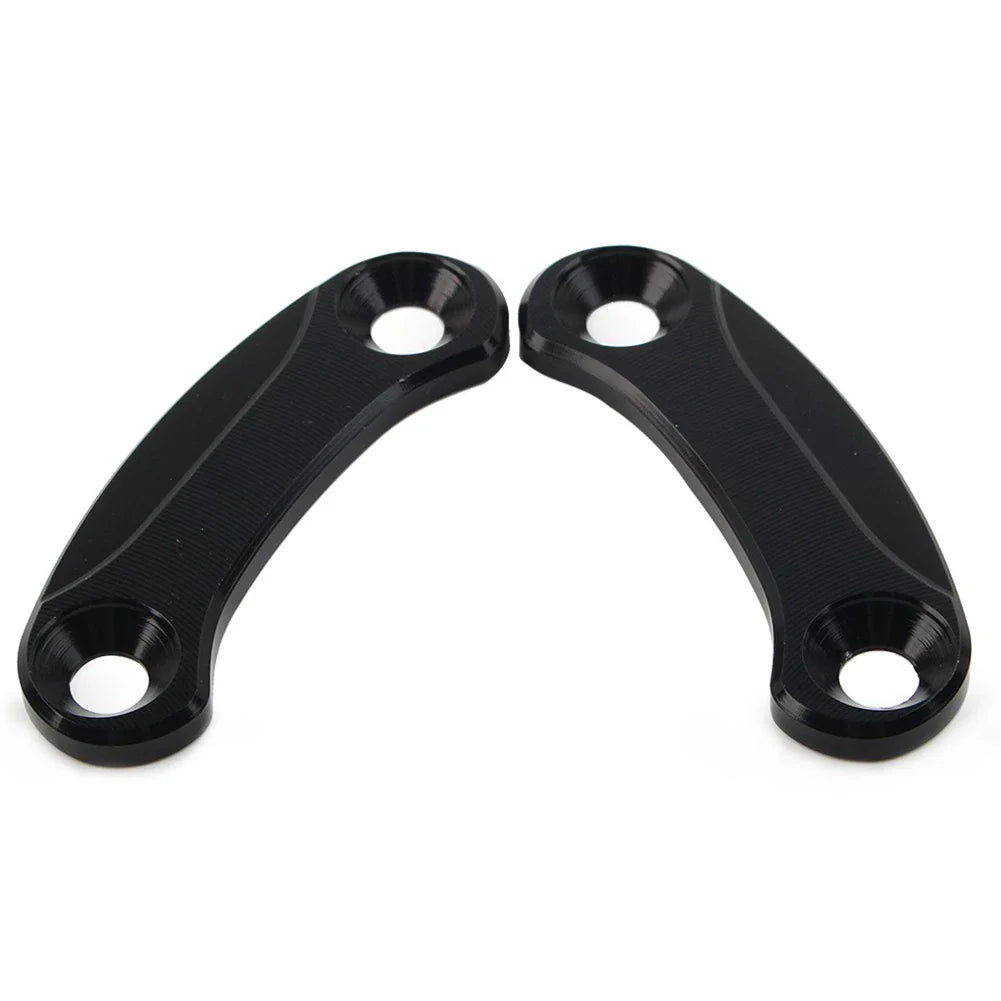 Kawasaki ZX-10R Rearview Mirror Block Off Base Plates Cover BLACK (2016-2021)