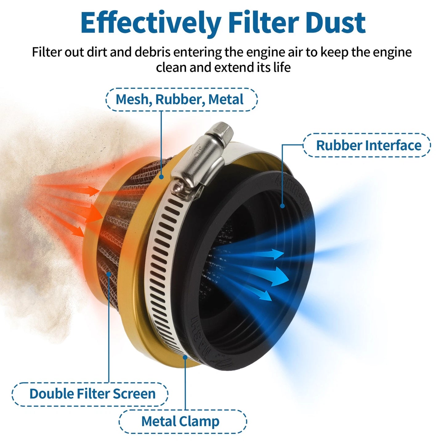 Air Filter for Motorcycle (50mm)