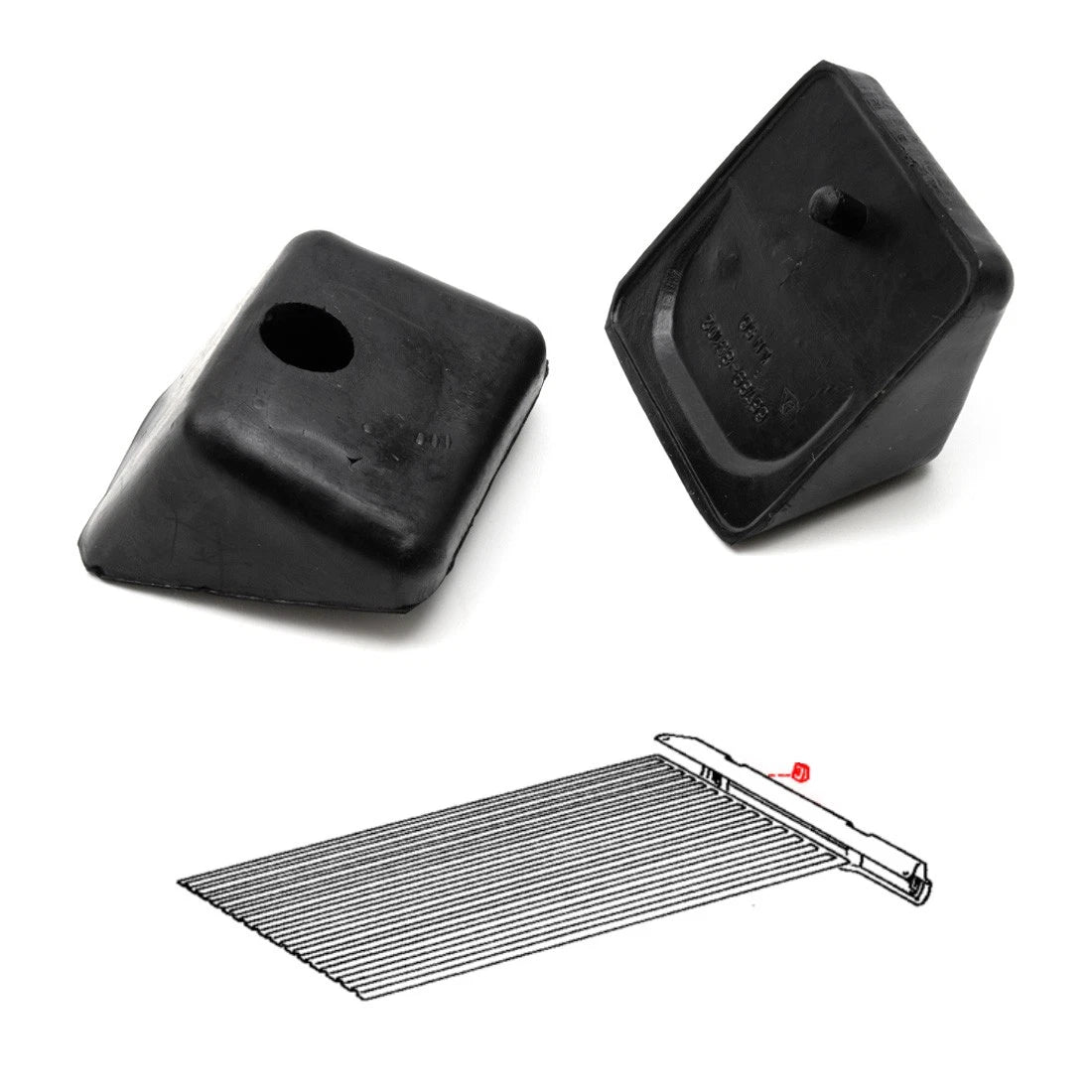 Set of 2 Bumper Gate Rubber for Toyota Hilux Pickup Truck (YN51–YN67)
