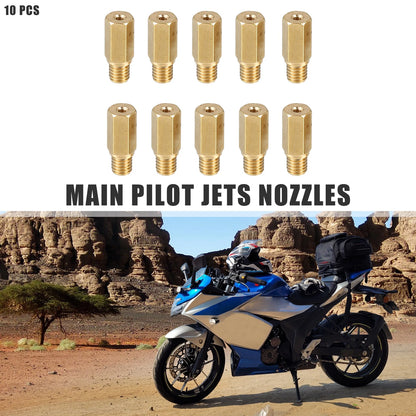 10pcs Carburetor Jets for Motorcycle (100, 105, 108, 110, 115, 120, 125, 130, 135, 140)