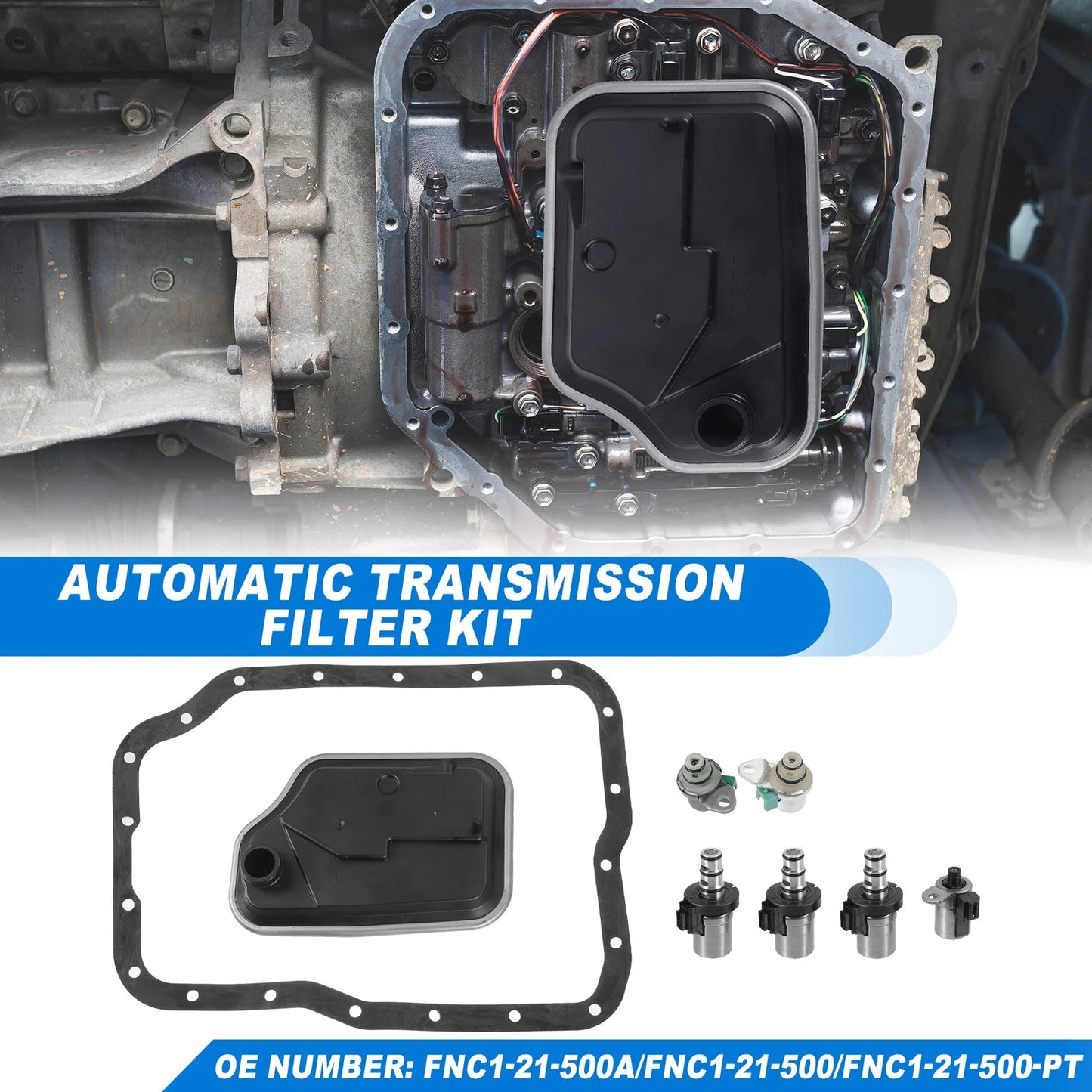 Set of 4F27E Transmission Shift Solenoid Filter Gasket Kit for Mazda