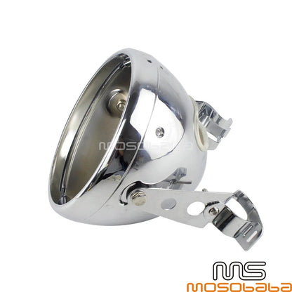 7" Chrome Round Headlight Bucket Mounting Housing for Harley Honda
