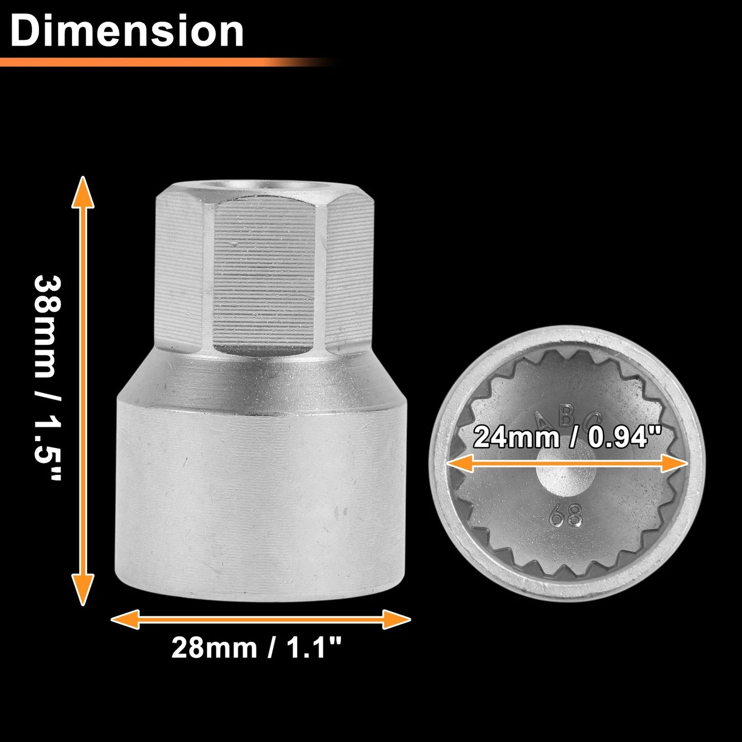 Wheel Lock Lug Nut for VW Touareg (2004–2018) - ABC68/22Pt