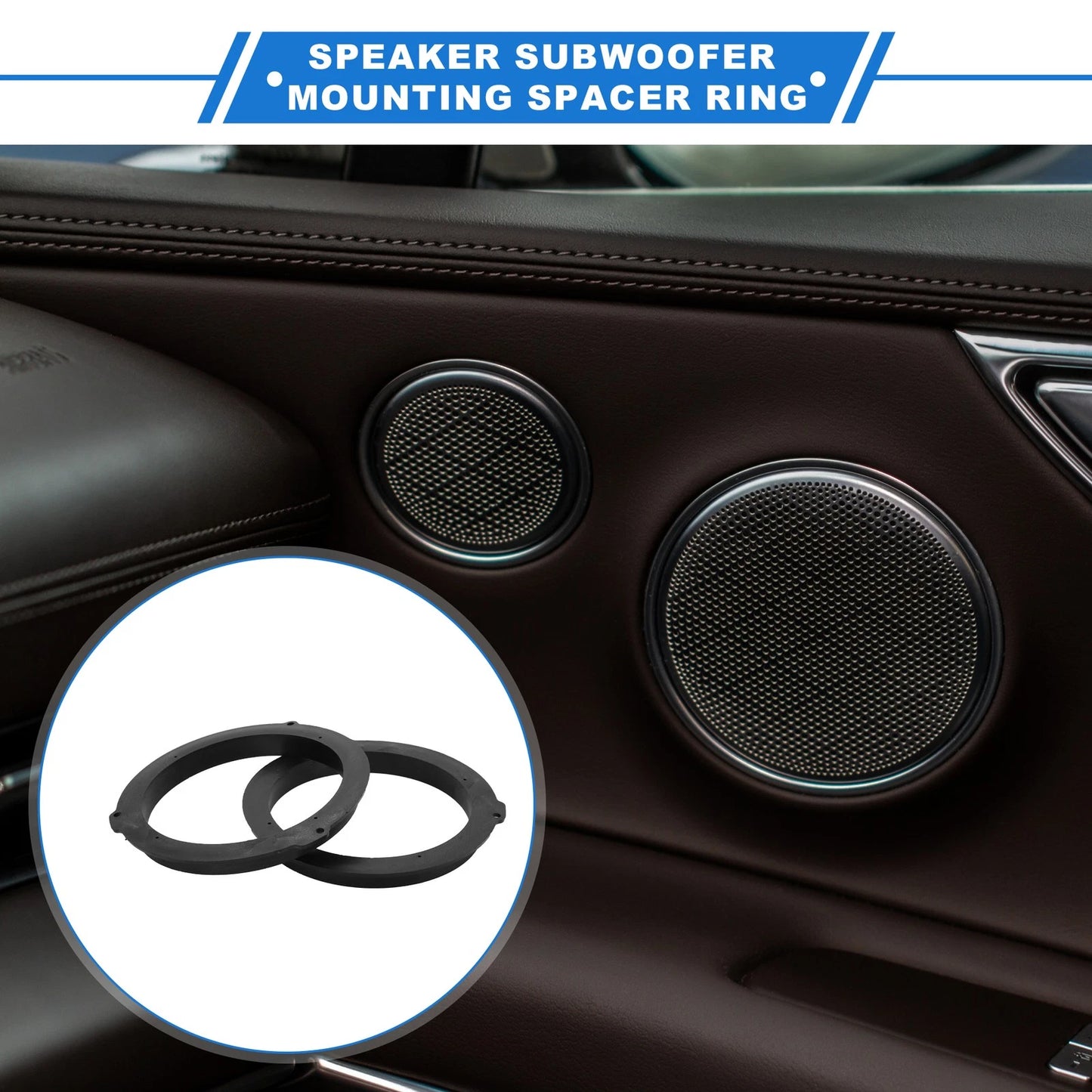 2X Speaker Spacer Ring Adapter for Ford Edge (6.5'' Tweeter)