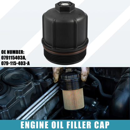 Engine Oil Filter Housing Cap 079115433C for Audi S6 S7 S8 (2013–2018)