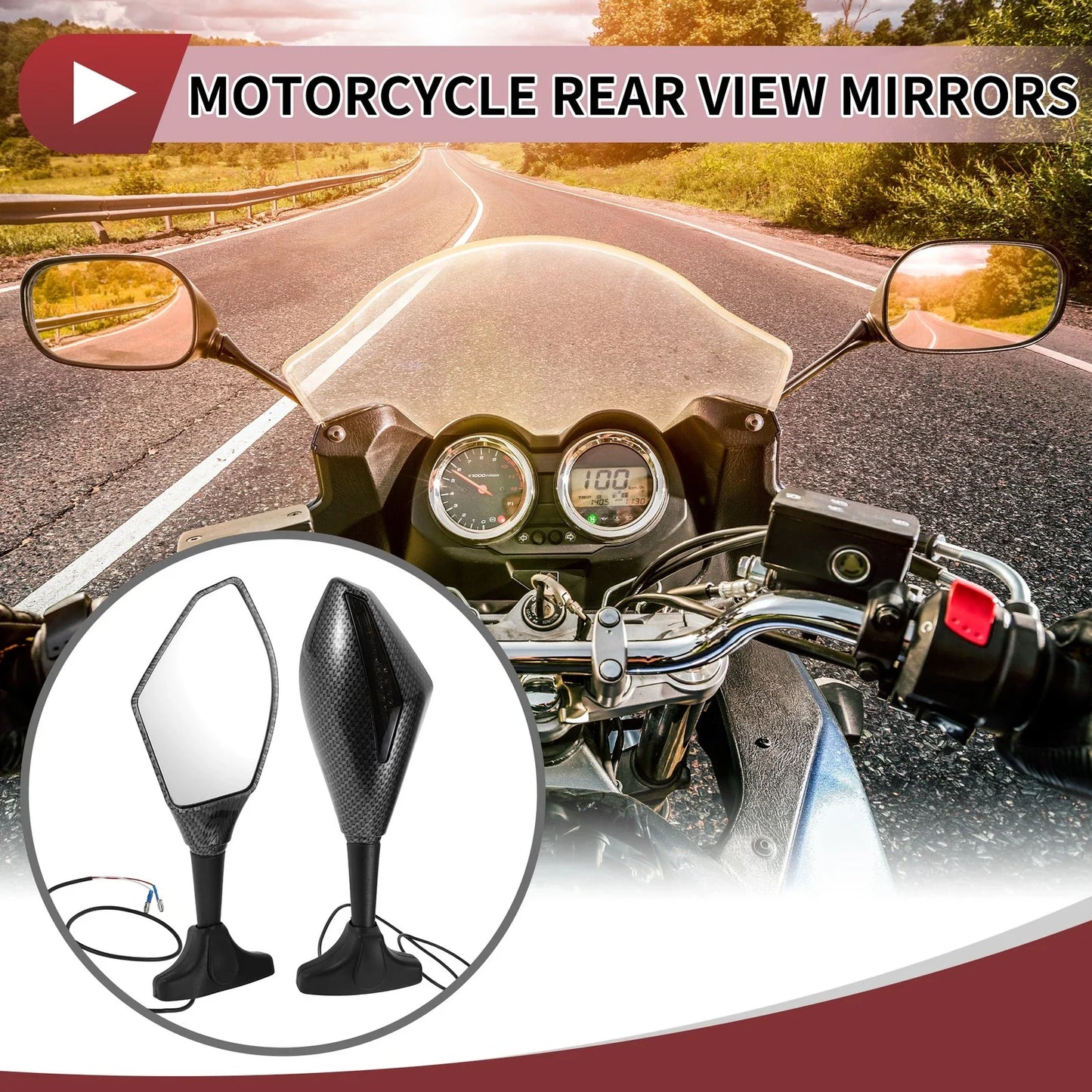 Motorcycle Rear View Mirrors for Suzuki GSX-R600 GSX-R750 (2003-2017)