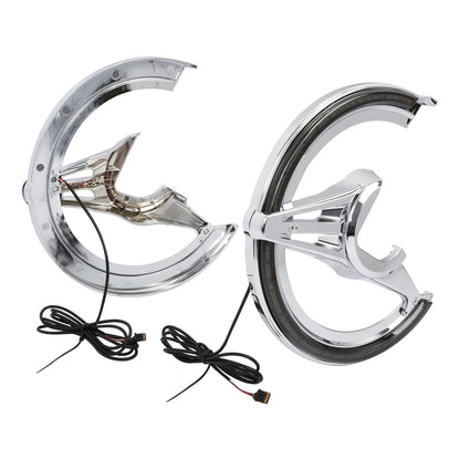 Brake Rotor Covers LED Amber Light Smoke Lens for Honda Goldwing (18-25)