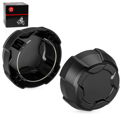 2X Rear Matte Black Rim Cap for Polaris Ranger Crew SP 570 (2022–2025)