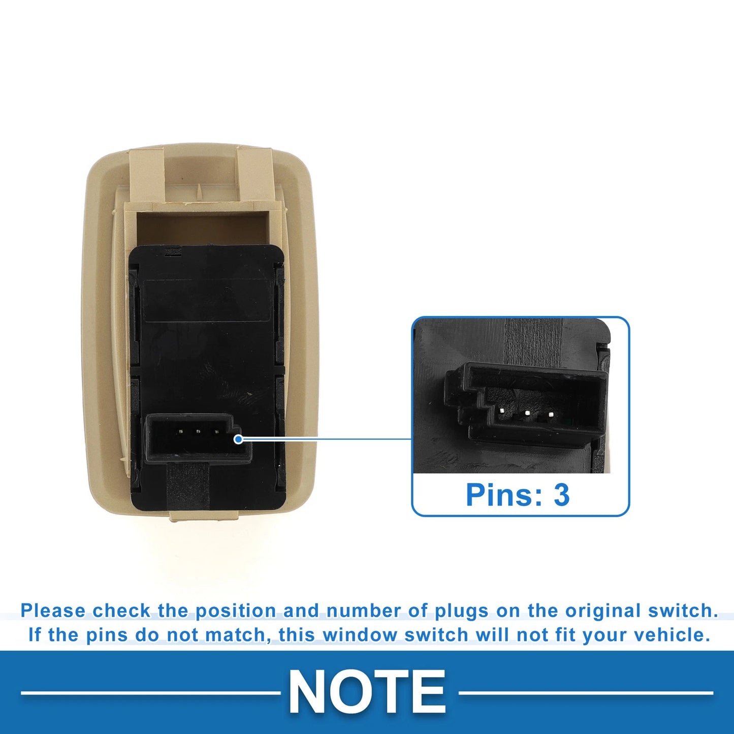 Power Window Switch for BMW 325i 328i 330i 335i (2006) No. 61316945876 Beige