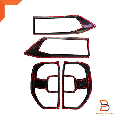 Matte Black Headlight Taillight Cover Trim for Maxus LDV T60 Pro (2019-2022)