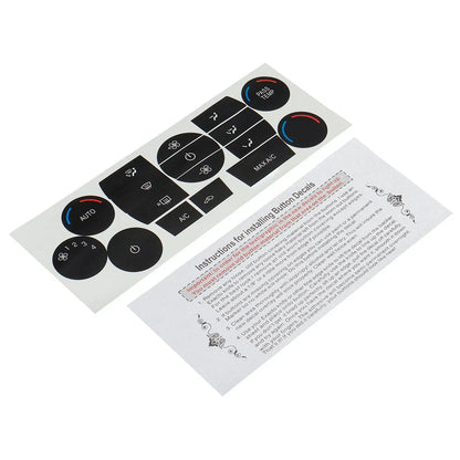 Heater AC Climate Control Button Decal for Ford Escape Fusion