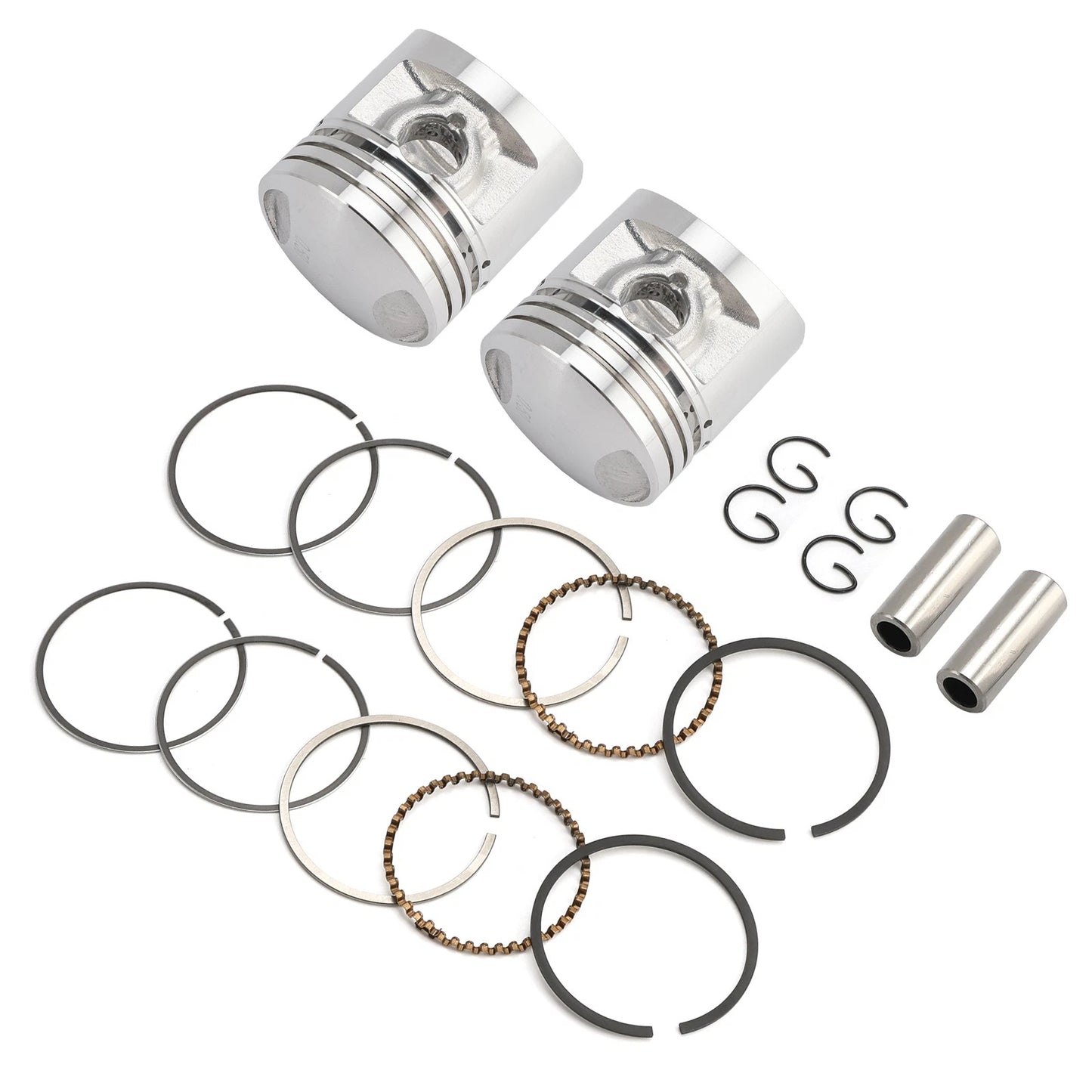 2pcs Finished Piston Kit 44.50mm for Honda CA125 CM125 CD125T CBT125 (1982–1999)