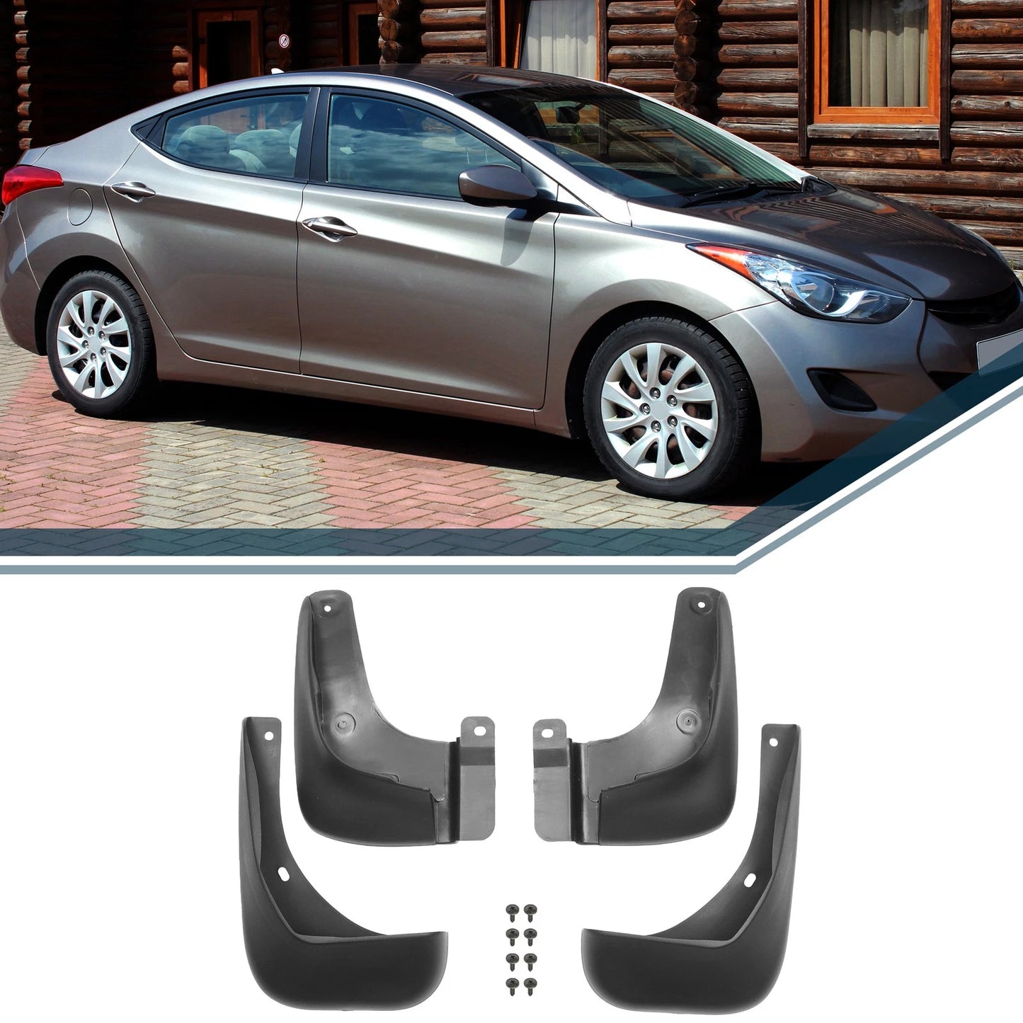 Mud Flap Splash Guard for Hyundai Elantra 1.8L 2.0L (2011–2016)