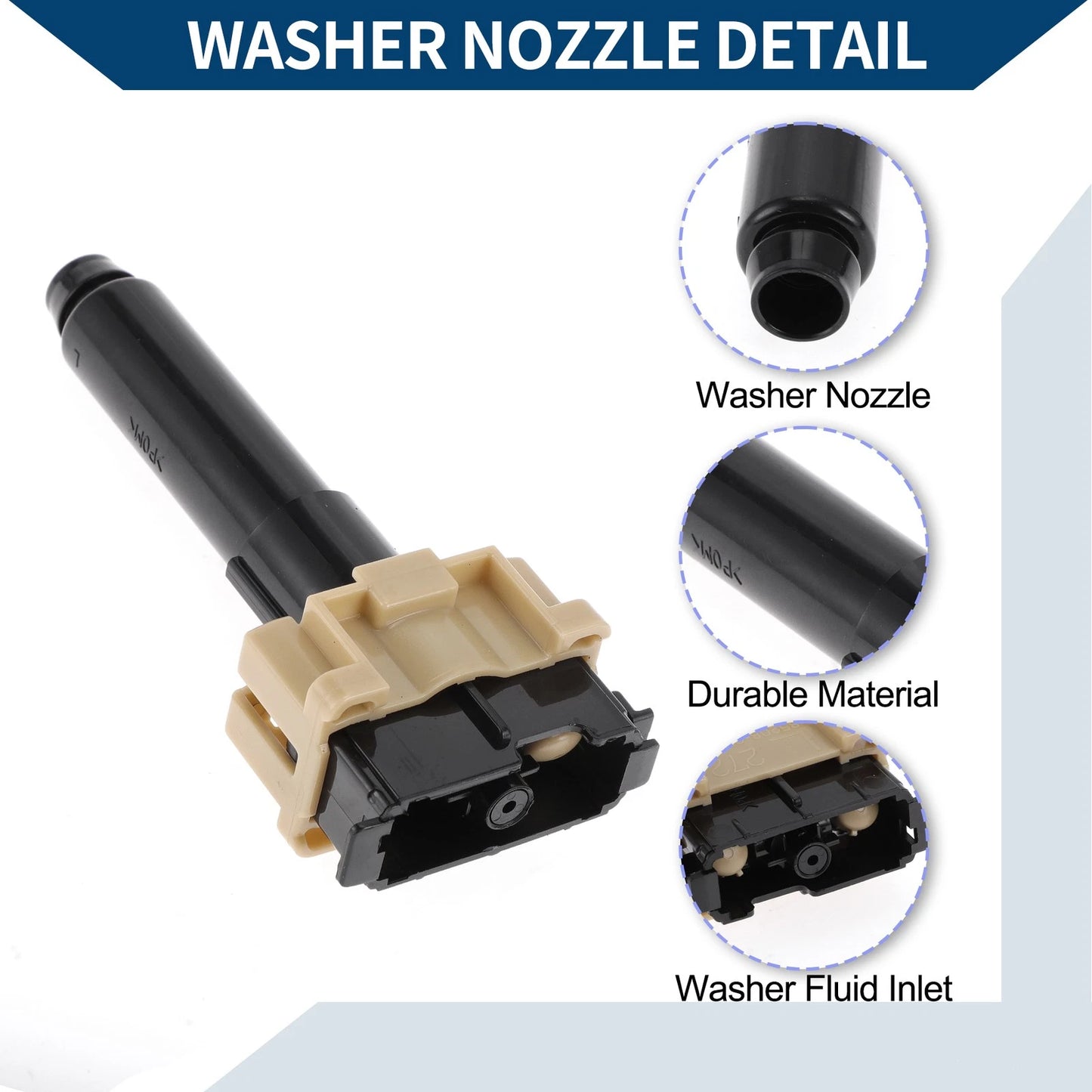 Front Driver Side Headlight Washer Nozzle for Toyota Land Cruiser (2008–2021) No. 852080G040