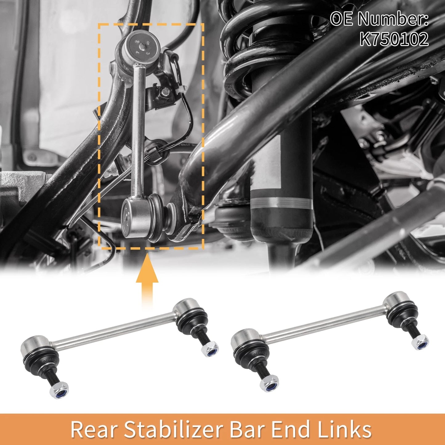 2pcs Rear Sway Bar Link for Hyundai Elantra (2007–2010) No.K750102
