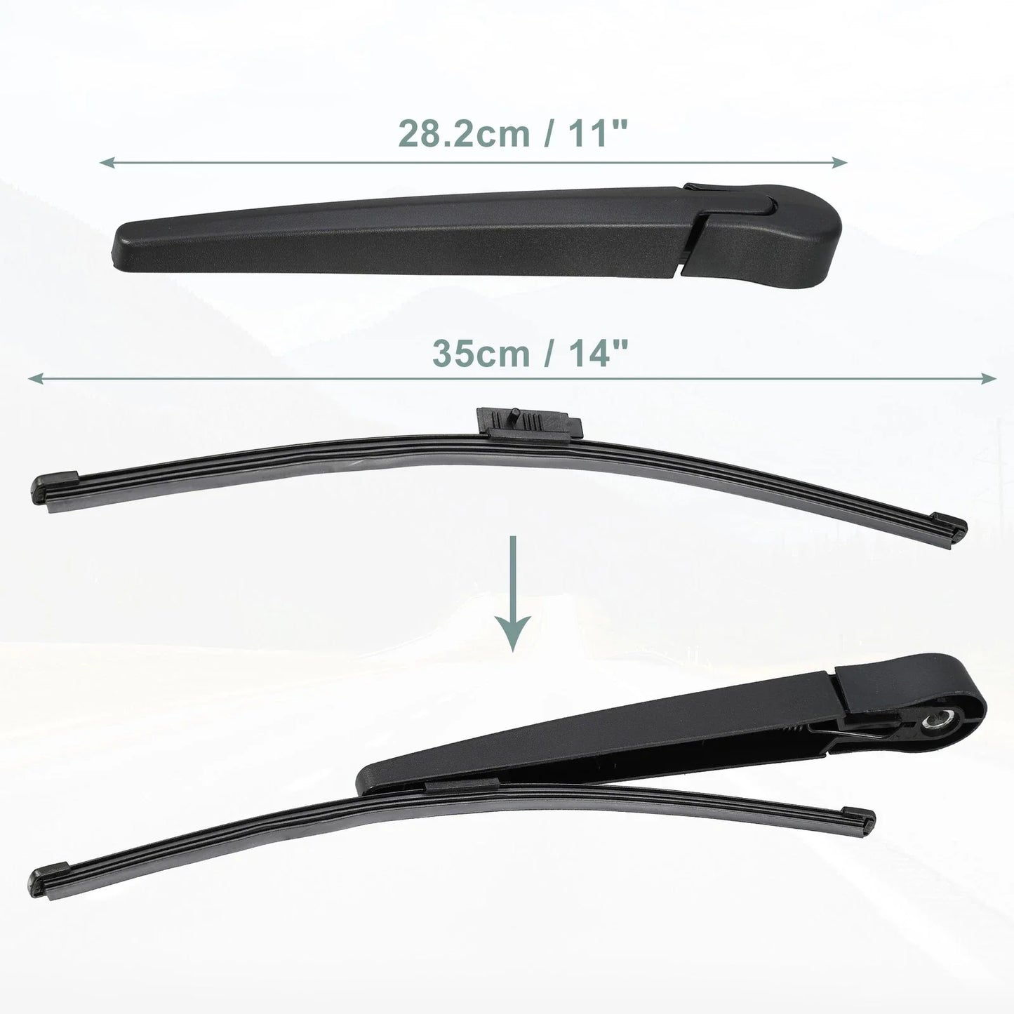 Wiper Blade Arm Set for BMW 3 Series E91 Rear Back (2004-2013)
