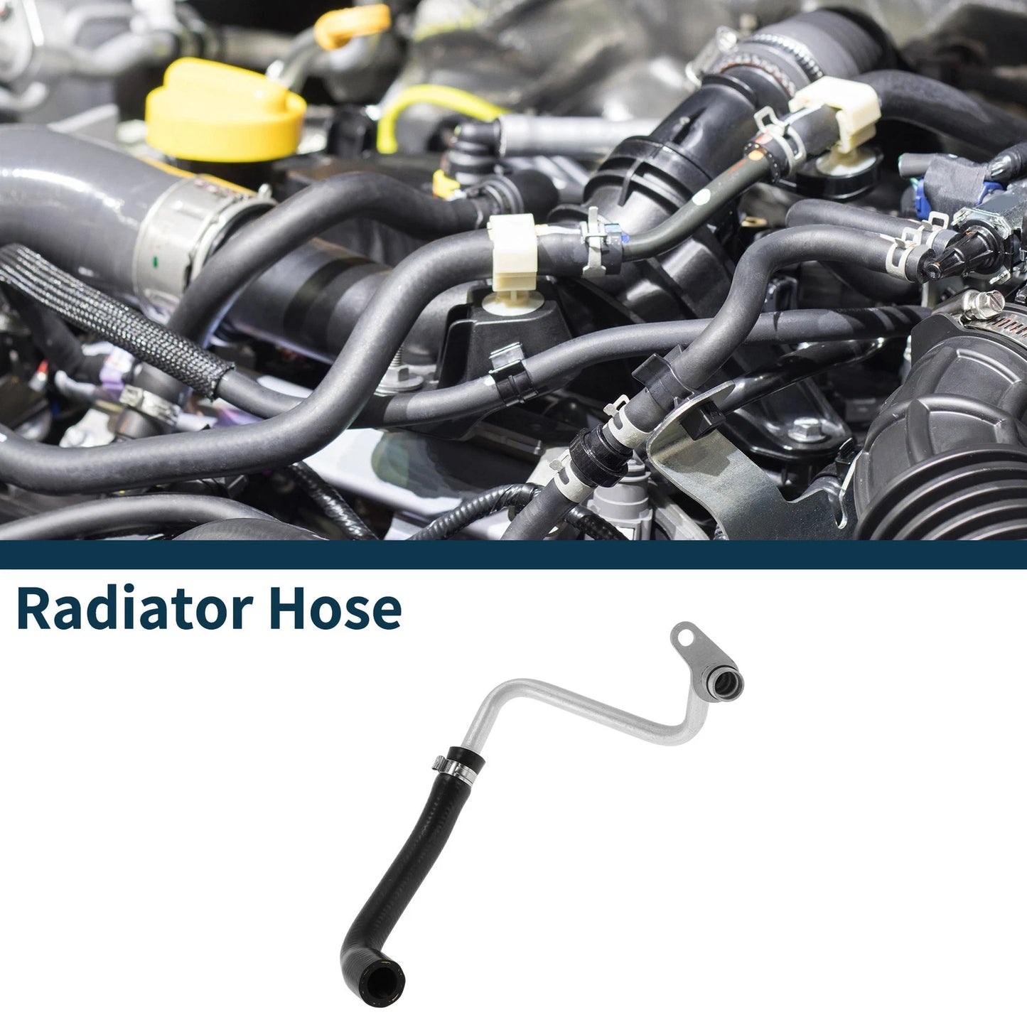 Radiator Hose for BMW X5 (2011–2013) No. 11537583899, Metal, Black