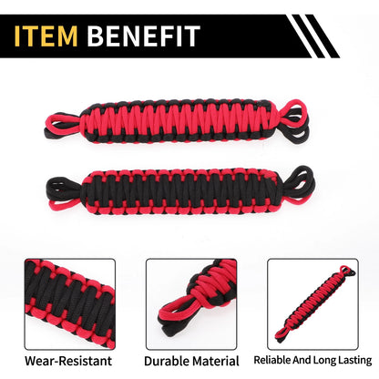 2X Door Limiting Straps for Jeep Wrangler TJ JK JKU (1997–2018) Black Red