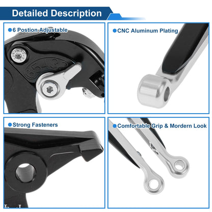 Adjustable Brake Clutch Levers for Kawasaki Ninja 650R (2006–2011) 1 Pair