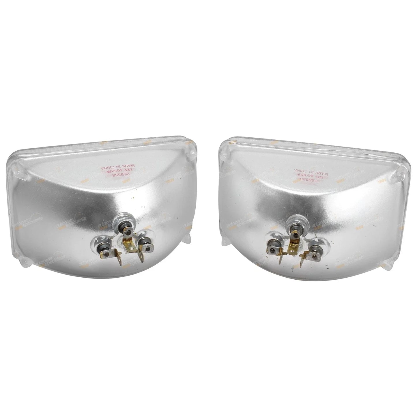2 x Sealed Beams 6x4 Square 40/60W 12V for Landcruiser 80 Series (1990–1998)