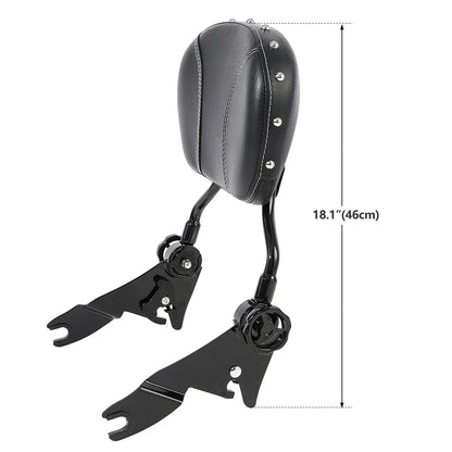 Passenger Backrest Sissy Bar for Harley Street Glide (2009-2024) Black