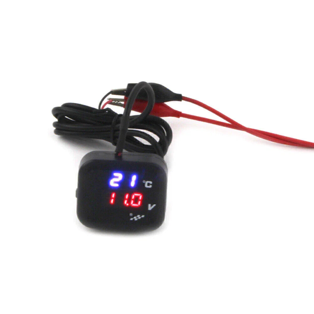 Air Temperature Gauge LED Voltmeter for Motorcycle (No Year Specified)