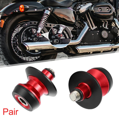 1 Pair M10x1.5 Red Aluminum Alloy Swing Arm Spools for Kawasaki