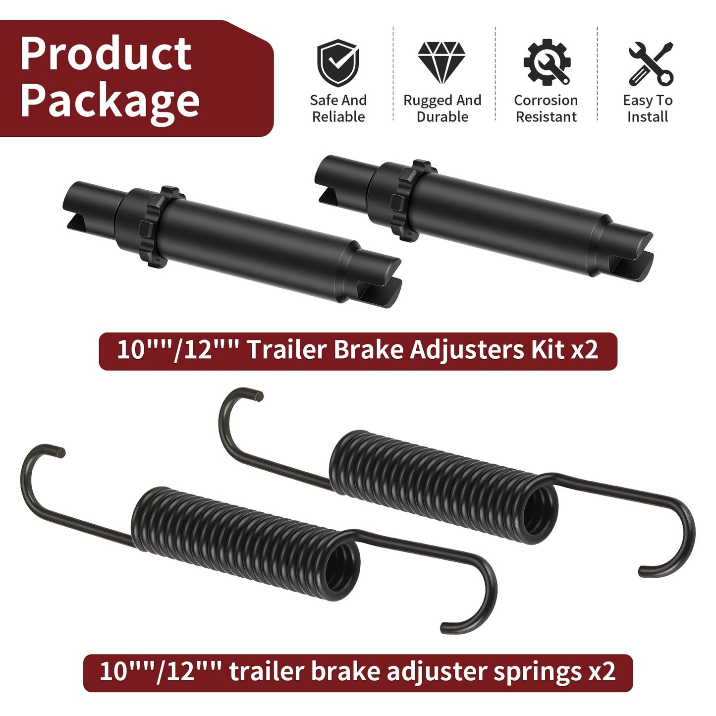 Trailer Brake Adjusters Kit for Dexter Redline Al-ko Hayes Foreman Demco (10"/12")