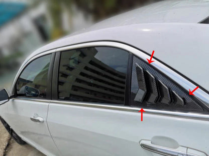 2 x Carbon Fiber Side Window Louver Shutter Cover for Cadillac ATS (2013–2019)