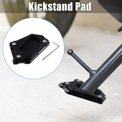Aluminum Alloy Kickstand Plate Pad for BMW R1250GS 2018-2019 (Black)
