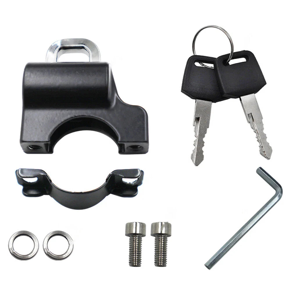 Motor Helmet Lock Handlebar 7/8" Tube Anti-theft Security for Universal