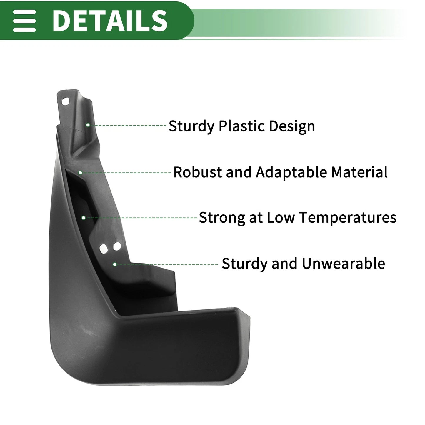 Set of 4 Mud Flaps Splash Guards for Audi A4 (Sedan) (2017–2018)